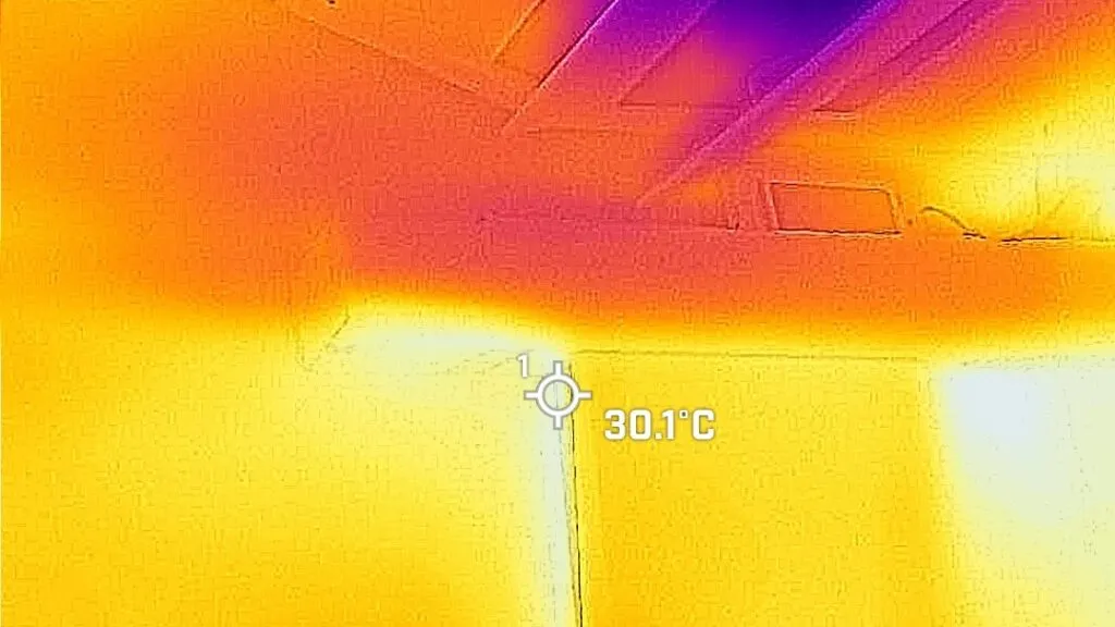 サーモカメラで外気の遮断を確認